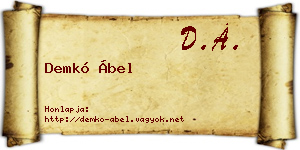 Demkó Ábel névjegykártya