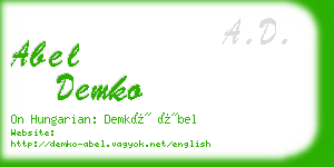 abel demko business card